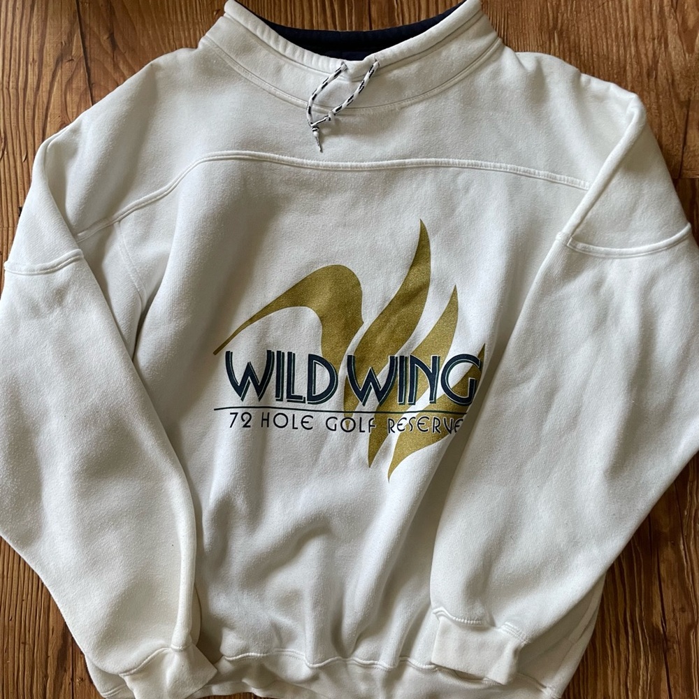 Wild Wing Cream Sweatshirt with Gold Logo